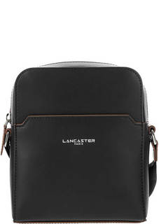 Маленькая кожаная сумка с текстильным плечевым ремнем Lancaster