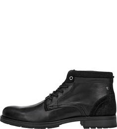 Черные ботинки с вставками из нубука Jack & Jones