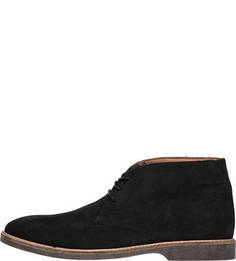 Черные ботинки из нубука Atticus Limit Clarks