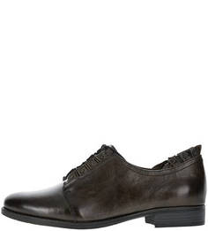 Кожаные полуботинки цвета хаки Tamaris