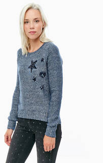 Хлопковый джемпер с декором из пайеток Kocca