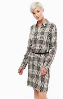 Платье-рубашка из вискозы в клетку Mavi