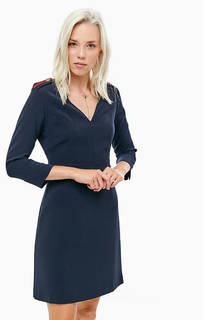 Платье синего цвета с расклешенной юбкой Kocca