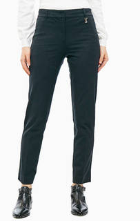 Зауженные черные брюки с застежкой на молнию, пуговицу и крючок Pennyblack