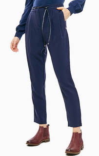 Синие зауженные брюки в классическом стиле Pennyblack