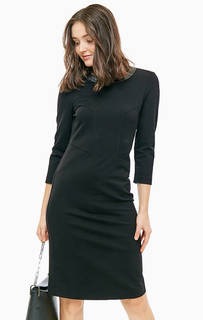 Черное трикотажное платье-футляр с рукавами три четверти Pennyblack