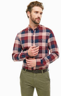 Рубашка из хлопка в клетку с нагрудным карманом Tom Tailor Denim