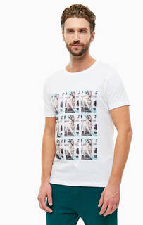 Хлопковая футболка с контрастным принтом Tom Tailor Denim