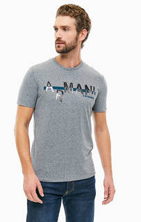 Серая футболка с короткими рукавами Armani Exchange