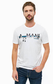 Белая футболка с короткими рукавами Armani Exchange