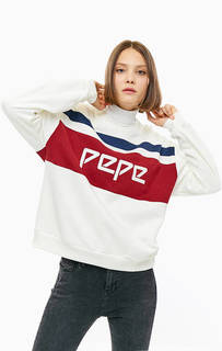 Хлопковый свитшот с контрастным принтом Pepe Jeans