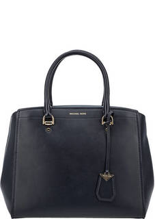 Вместительная кожаная сумка с короткими ручками Benning Michael Michael Kors