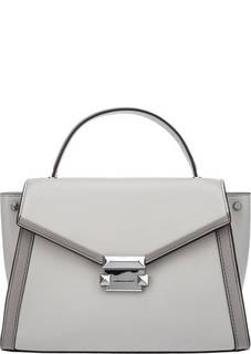Серая сумка из гладкой кожи Whitney Michael Michael Kors