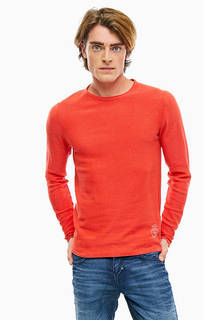 Красный хлопковый джемпер с круглым вырезом Jack & Jones