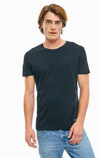Однотонная хлопковая футболка с круглым вырезом Calvin Klein Jeans
