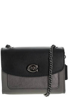 Маленькая кожаная сумка с откидным клапаном Parker Coach