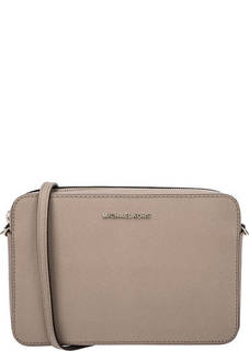 Сумка из сафьяновой кожи через плечо Jet Set Michael Michael Kors