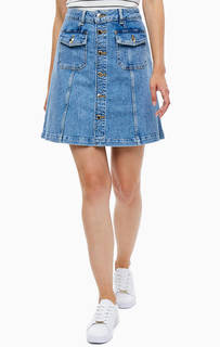 Короткая джинсовая юбка на болтах Tommy Hilfiger