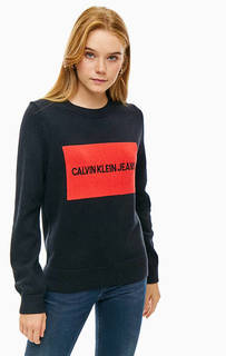 Джемпер из хлопка и шерсти с длинными рукавами Calvin Klein Jeans
