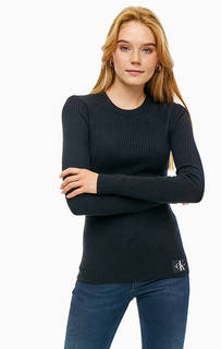 Джемпер черного цвета с длинными рукавами Calvin Klein Jeans