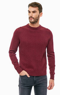 Джемпер бордового цвета из хлопка Calvin Klein Jeans