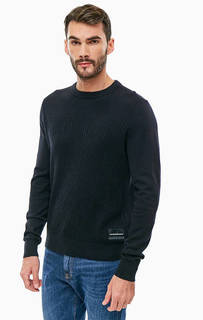 Джемпер черного цвета из хлопка Calvin Klein Jeans
