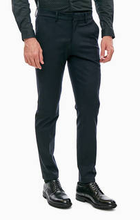 Зауженные синие брюки в классическом стиле Drykorn