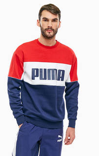 Разноцветный хлопковый свитшот с принтом Puma