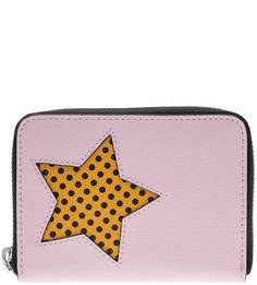 Кожаный кошелек розового цвета Metallic Pop Print Coccinelle