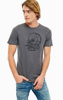 Серая хлопковая футболка с круглым вырезом Jack & Jones