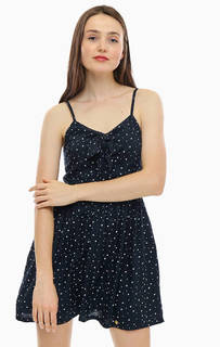 Короткое синее платье с расклешенной юбкой Superdry