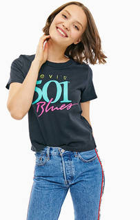 Футболка из хлопка с разноцветным принтом Levis®