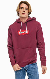 Бордовая толстовка с логотипом бренда Levis®