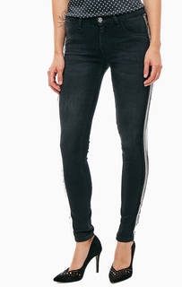 Зауженные черные джинсы с лампасами Sofi Kocca
