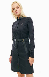 Однотонное платье-рубашка из хлопка Fred Perry