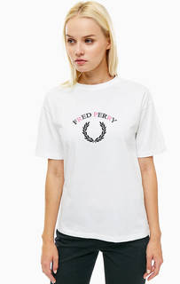 Хлопковая футболка с логотипом бренда Fred Perry