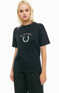 Хлопковая футболка с логотипом бренда Fred Perry