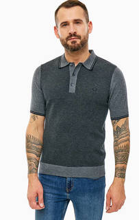 Серый хлопковый джемпер с короткими рукавами Fred Perry