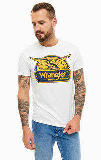 Футболка из хлопка белого цвета Wrangler