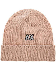 Шапка крупной вязки с отворотом Armani Exchange