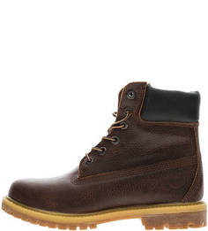 Коричневые ботинки из натуральной кожи Timberland