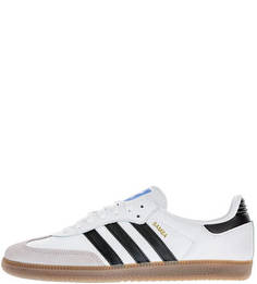 Белые кожаные кеды Samba Adidas Originals