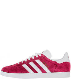 Замшевые кеды бордового цвета Gazelle Adidas Originals