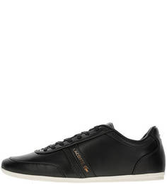 Черные кожаные кроссовки Storda Lacoste