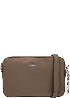 Маленькая коричневая сумка через плечо Lacoste