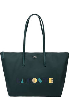 Вместительная сумка с логотипом бренда Lacoste