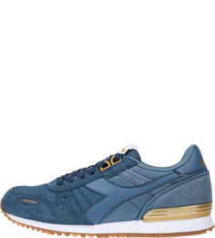 Текстильные кроссовки с замшевыми вставками Diadora