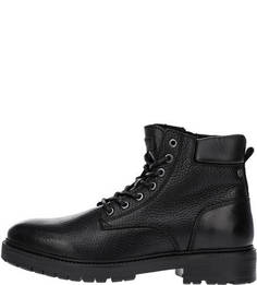 Кожаные ботинки на молнии и шнуровке Jack & Jones