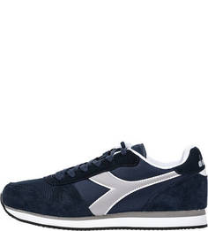 Текстильные кроссовки с контрастными вставками Diadora