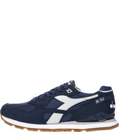 Синие текстильные кроссовки Diadora
